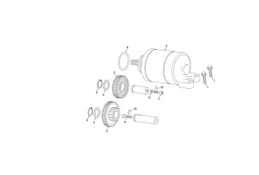 MIDDL PIGNON ELECTRIC START END LIGHT