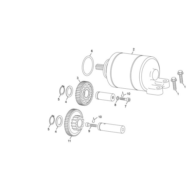 MIDDL PIGNON ELECTRIC START END LIGHT