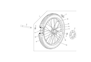FRONT WHEEL TR. NATURAL+NATURAL HUB