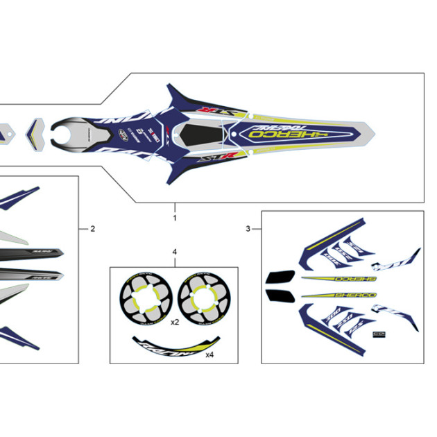 KIT BLISTER STICKERS ACCESORIES TR 20 SH