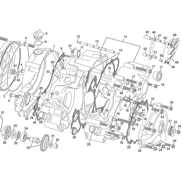 CRANCKASE SET  125 SE SPARE PARTS