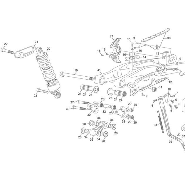 SWINGARM AXLE ST SC 23