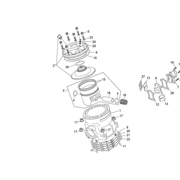 CYLINDER HEAD SET 2.5 TR RED OXIA SH 19