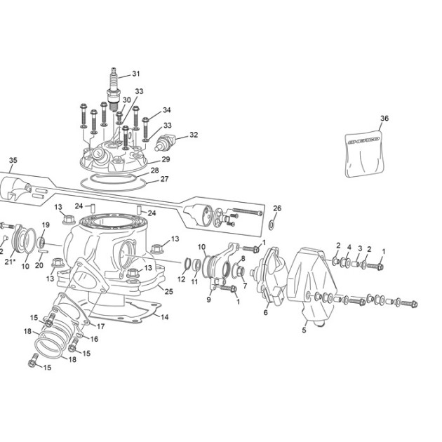 CYLINDER HEAD 125 SE SBS  MANGANESE