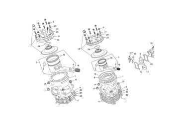 CYLINDER HEAD SET 1.25 TR 20 BLUE OXIA
