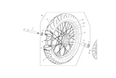 FRONT WHEEL 50 END USD TITANE
