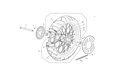 TITANE REAR WHEEL 50 END 19