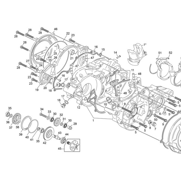 WATERPUMP INTERMEDIATE DRIVE AXLE 125 SC ST 23