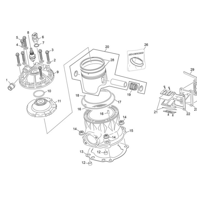 CILYNDER BASE GASKET 0.3 125 SH133