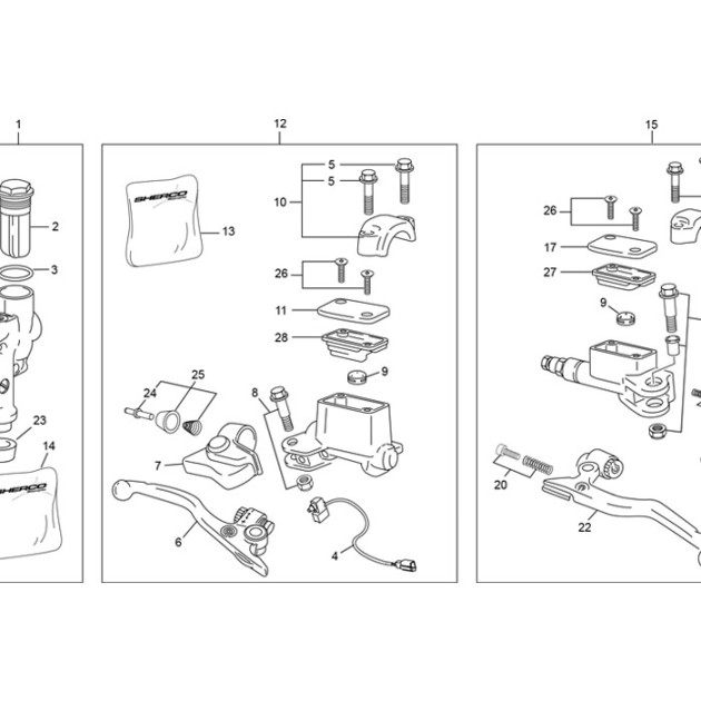 RUBBER COVER BREMBO FRONT BRAKE MASTER CYLINDER