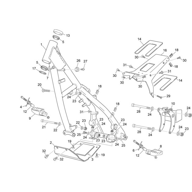 RUBEER TANK HOLDER END 450