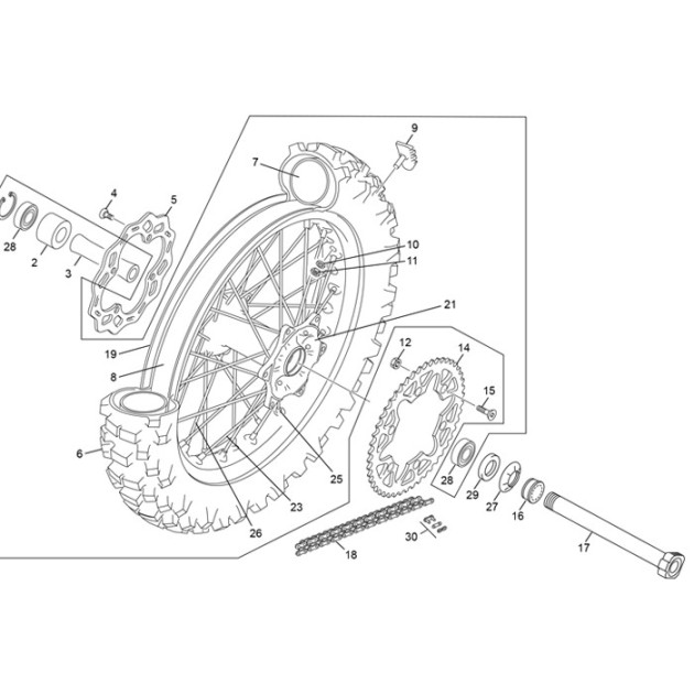 SPOCKE 1 REAR 4.4X3.5X4.0  190