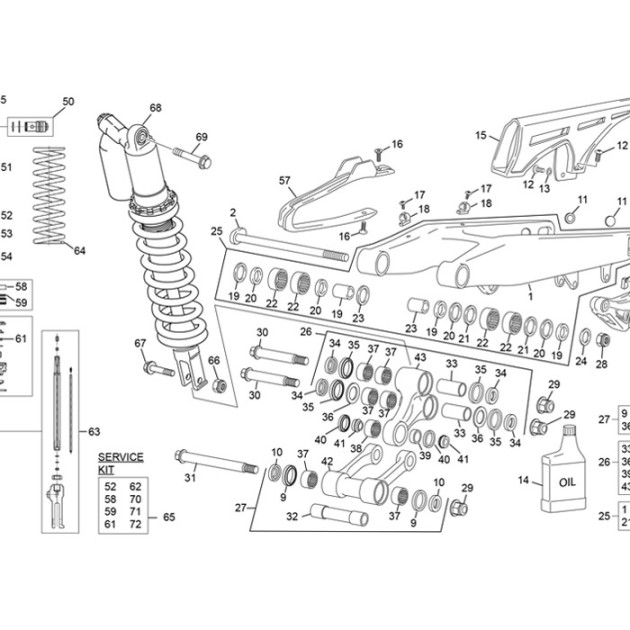 FORK LINK  END ASSEMBLY D14 EVO