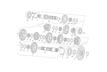 SECONDARY SHAFT  250/300 SEF 2021 -125 SE SEEGER