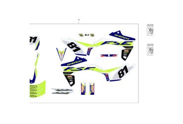 FACTORY STICKER KIT 50CC  FSE END CONVENTIONAL FORK 2020
