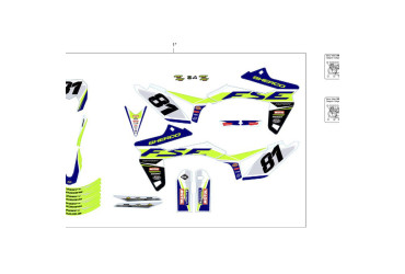 FACTORY STICKER KIT 50CC  FSE SM UPSIDE DOWN FORK 2020