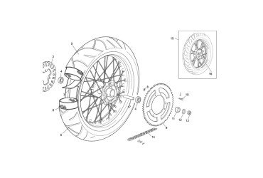REAR SPROCKET 60 Z 5 HOLES50 EVO ALUMINIUM