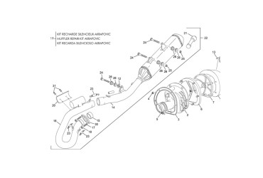RACING SILENCER SLIP-ON AKRAPOVIK END SEF 250/300