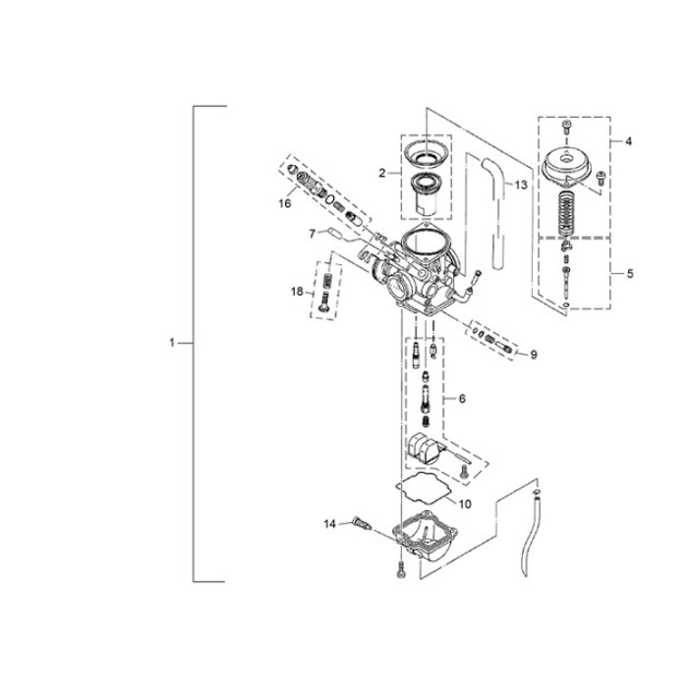STARTER SET CARBURETOR TY 125 4T