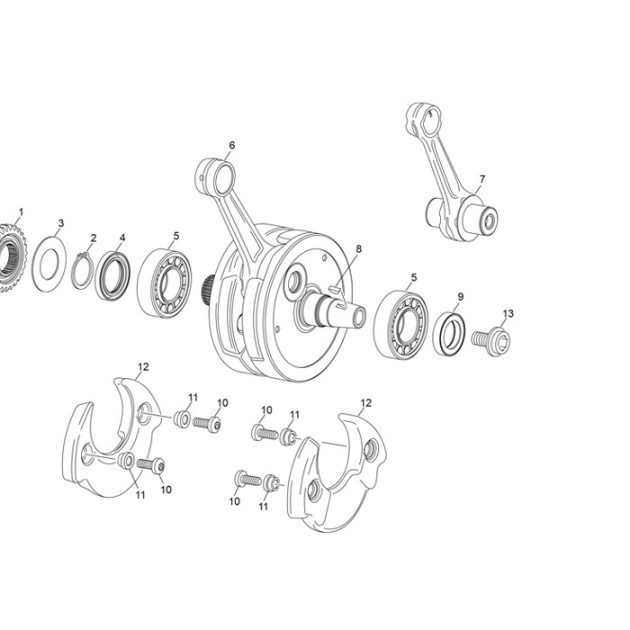CRANCKSHAFT 125 19 TR