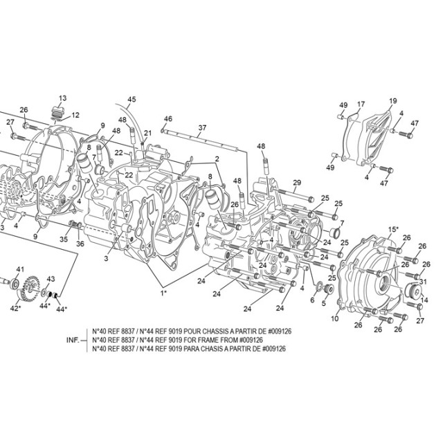 CRANCKASE SET 250/300 SE 2021 SPARE PARTS