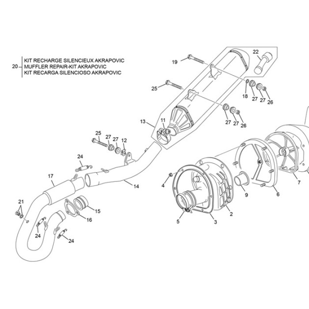 RACING HEADER  AKRAPOVIK END SEF 450