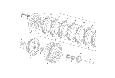 CLUTCH SET  PRIMARY DRIVE 450 SEF LIGHT