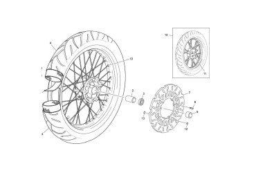 FRONT WHEEL 50 SM BATON EVO