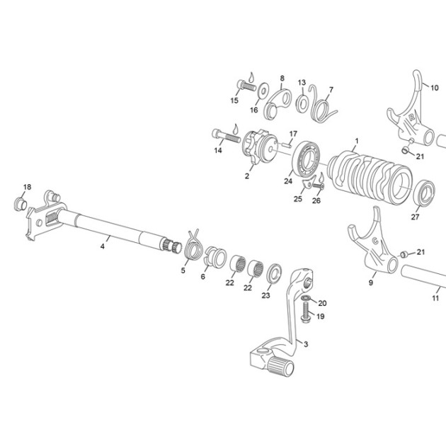 BUSH SELECTOR SHAFT 450/500 SEF