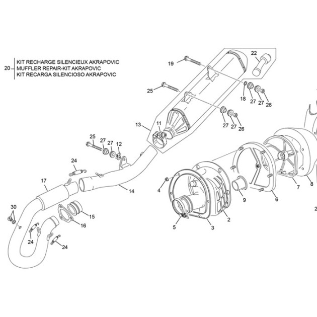 INTERMEDIATE EXHAUST PIPE END 450 SEF 2022