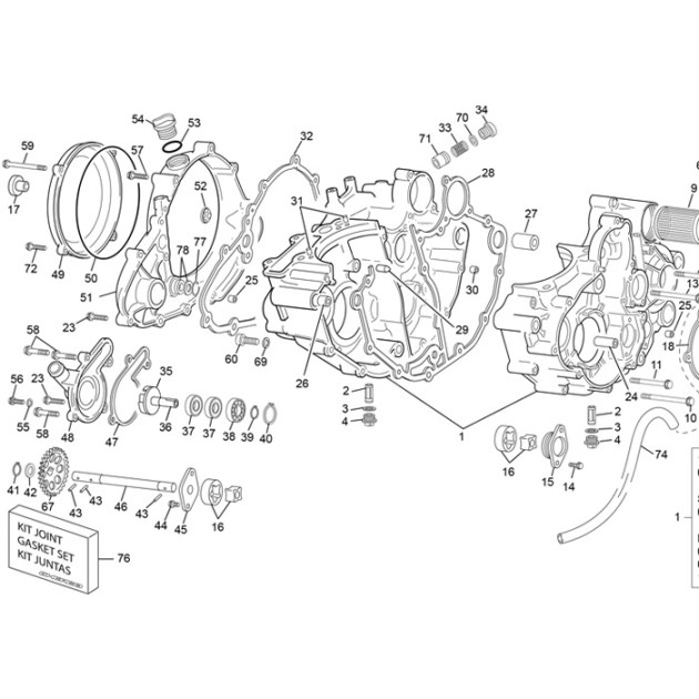 CLUTCH CRANKCASE 250 PALIER SPARE PARTS