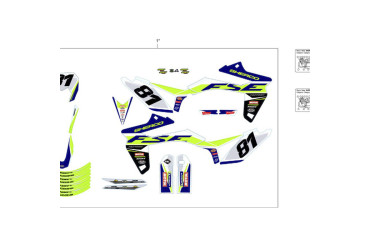 FACTORY STICKER KIT 50CC  FSE END UPSIDE DOWN FORK 2020 EVO