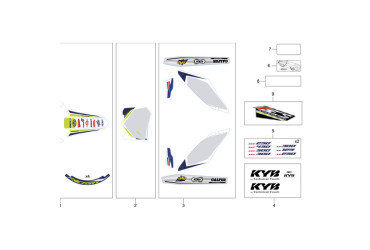 KAYABA FORK  STICKERS  KIT BLACK