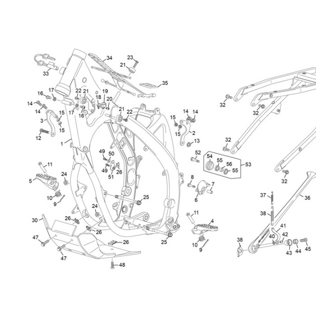 RIGHT CYLINDER HEAD SUPPORT 125 SE 23