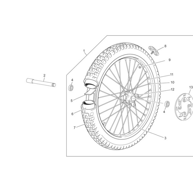 FRONT WHEEL AXLE