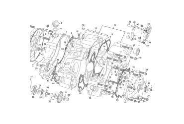 CRANCKASE SET  125 SE 23 SPARE PARTS