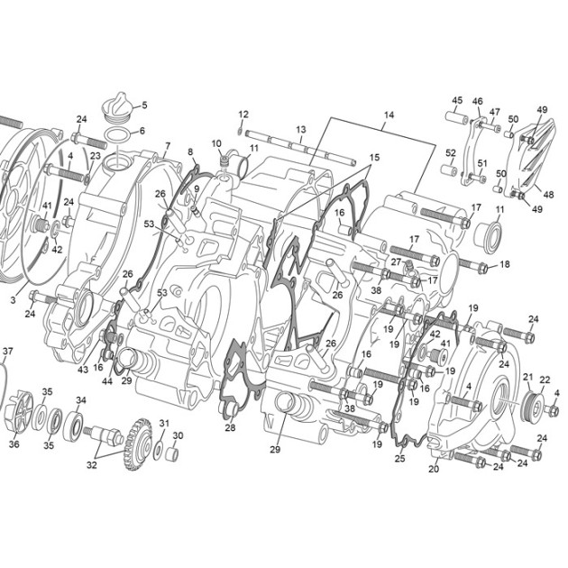 CRANCKASE SET  125 SE 23 SPARE PARTS