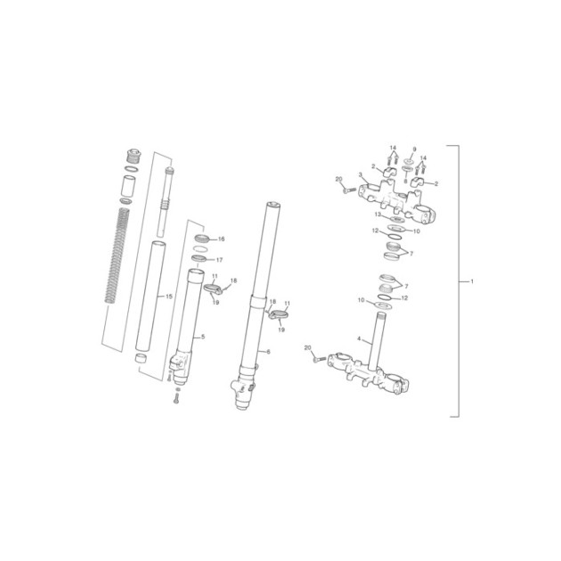 FRONT SUSPENSION PAIOLI 41 MM FOR 50 CC