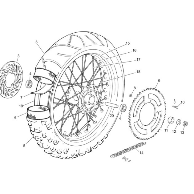REAR SPROCKET 56 Z 50 CC