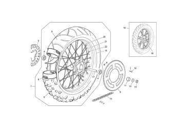 REAR HUB SPACER REAR 50SM