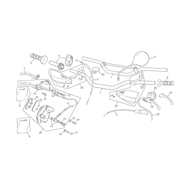 HANDLEBAR SM 50  ALUMINIUM