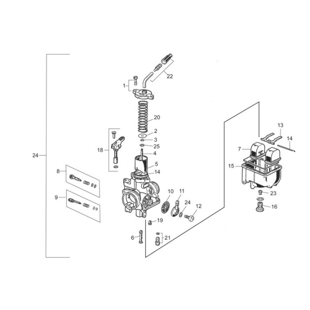 A CARBURETOR COMPLETE PHBL26BS