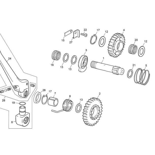 KICKSTART AXLE