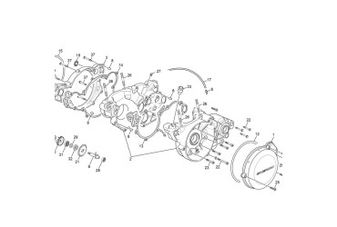 CENTRAL CRANCKASE GASKET  125/200CC