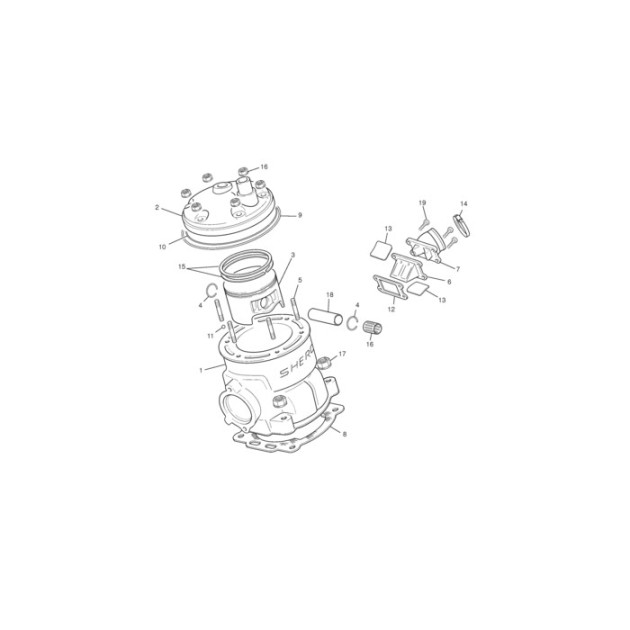 STUD CYLINDER HEAD 6X38