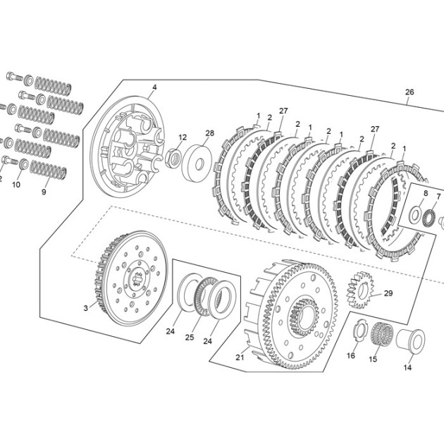 HEX NUT CLUTCH M16X125