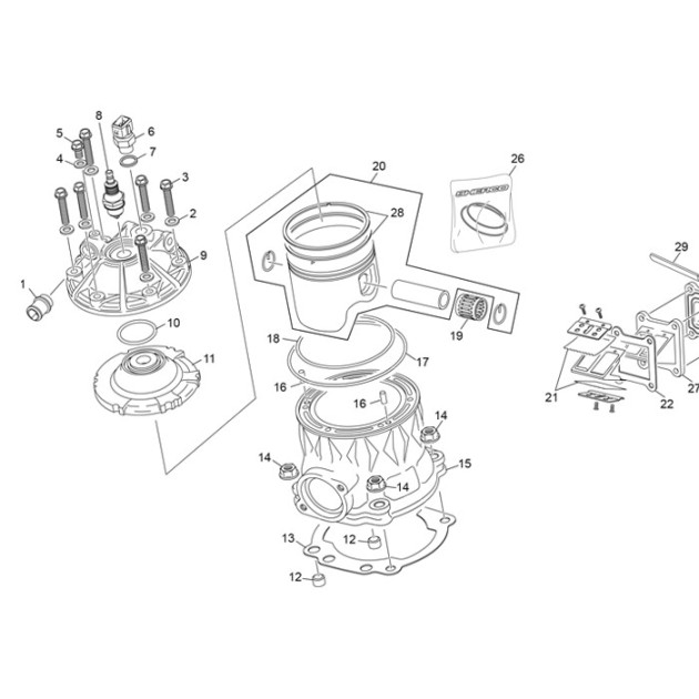 CILYNDER BASE GASKET 0.5 125 SH133