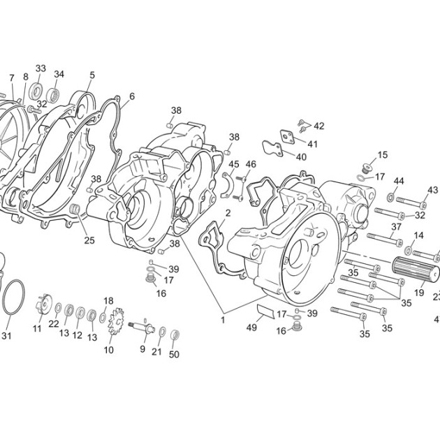 CENTRAL CRANCK CASE GASKET 4ST TRIAL