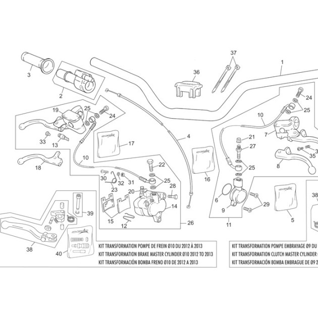 KIT REPAIR MASTER CYLINDER CPL FRONT SEE REF 5517