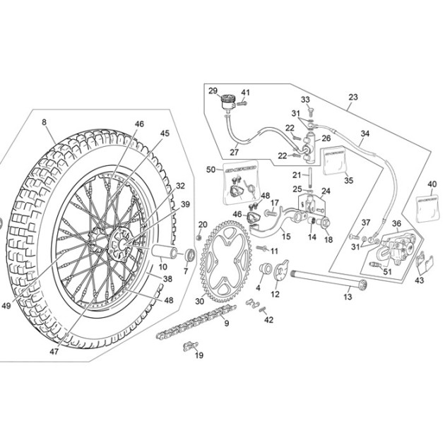 REAR MASTER CYLINDER SEAL KIT TRIAL